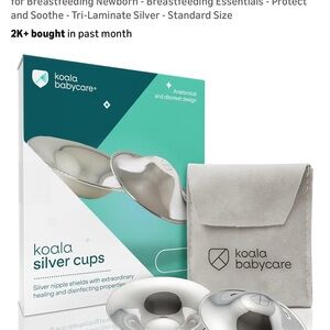 Koala Babycare Silver Nipple Cups